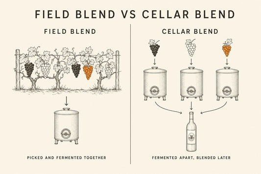 Infographic: field blend versus cellar blend winemaking