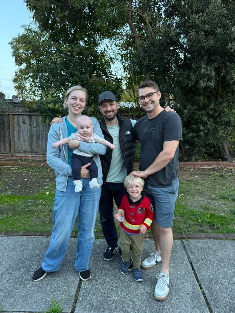 The whole Coteau Pavot crew at home